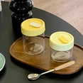 thumbnail image 3 of 2pcs Sealed Glass Storage Jar with Silicone Lid Cold Heat Resistant Food Container Oats Cereals Jar Portable Soup Dispenser Jar, 3 of 9