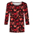 thumbnail image 5 of Valentines Shirts for Women Trendy 2026 Cute Love Heart Print Tunic Tops Plus Size Casual Spring 3/4 Sleeve Blouses, 5 of 5