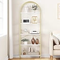 thumbnail image 4 of 70.87-pulgada de altura 5 niveles arched estante-moderno standing metal book estante para dormitorio sala de estar y oficina en casa, 4 of 5