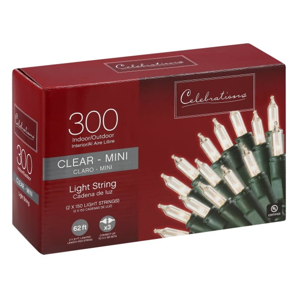 Celebrations 4815071 Mini Light Set Clear Count of 300 Lights pack