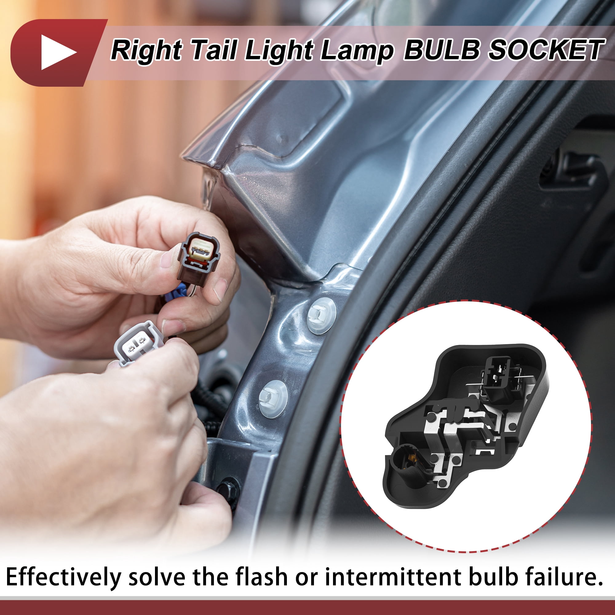 Unique Bargains Right Taillight Socket for Volkswagen Golf 6 (5K) 2009-2013
