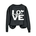 thumbnail image 3 of Ounisa Womens Valentines Sweatshirt Love Heart Graphic Print Pullover Casual Long Sleeve Valentine's Blouse Top, 3 of 5