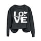thumbnail image 3 of Ounisa Womens Valentines Sweatshirt Love Heart Graphic Print Pullover Casual Long Sleeve Valentine's Blouse Top, 3 of 5