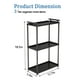 thumbnail image 5 of Organizador de baño VOTZAAQ de 3 niveles de acero inoxidable negro mate, 5 of 7