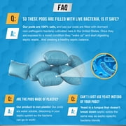 Active Septic Tank System Treatment Pods, 12 Dissolving Pacs with Enzyme-Producing Live Bacteria Solution, 1 Year Supply