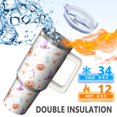 thumbnail image 3 of 40 Oz Halloween Tumbler with Handle and Straw, Skeleton Haunted Cat Travel Cup, Halloween Birthday Gifts for Women Adults Teenagers, 3 of 5