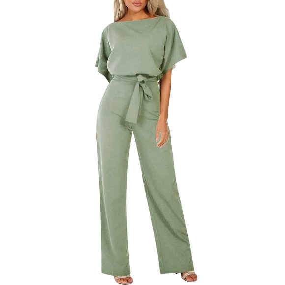 Stripe Surplice Jumpsuit Summer Jumpsuits for Women with Sleeves under 15 Parachute Jumpsuits for Women Buckle Long Sleeve Jumpsuit Neck Ruffle Beach Rompers Women Plaid Jumpsuit Womens Shorts Rompers