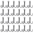 thumbnail image 1 of Anzuelos de pesca, plantilla de cebo, anzuelo redondo para cebos duros, señuelos (4 #), negro, 20 piezas, 1 of 9