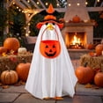 thumbnail image 4 of Ktlvex Halloween Ghost Decorations, Ghost Goose Outfit with Pumpkin Candy Bag, Outdoor Yard Porch Standing Halloween Display for Home Party Decor（A）, 4 of 5