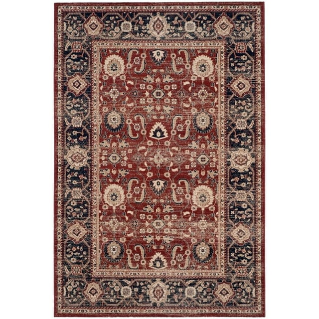 Safavieh Artisan 4' X 6' Power Loomed Rug in Rust and Navy