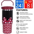 thumbnail image 3 of 30 Oz Tumbler With Handle and Silicone Straws, Coffee Insulated Tumbler, 40oz Tumbler, 3 of 6