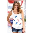 thumbnail image 3 of American Flag Tank Top Women: Glitter 4th of July Sleeveless Tee Patriotic Shirt Memorial Day Summer Vest Tops, 3 of 7