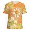 thumbnail image 5 of Nostalgic Vintage Floral T Shirts Basic T-Shirt Short Sleeve Ladies Tee Shirt Summer Graphic Clothing, 5 of 6