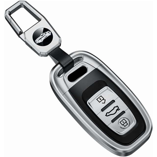 Key Fob Cover Compatible with Fit for Audi A4 A3 Q3 Q5 Q7 TT TTS RS3 S4 S3 A1 S6 RS4 RS6 Q2L ABS Smart Remote Key Case Keychain Case Holder Protector,1