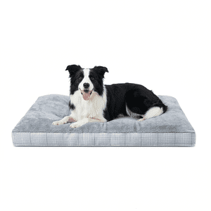 KSIIA Washable Dog Bed for Large Dogs, 35"x23", Gray
