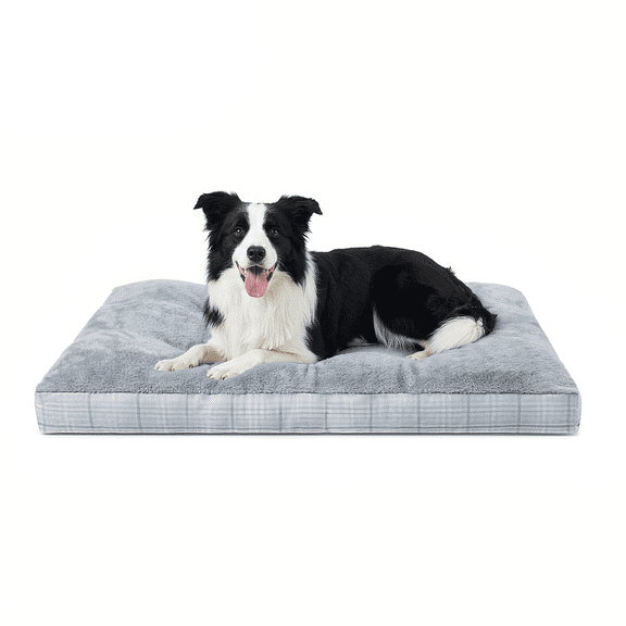 KSIIA 35in Washable Dog Bed for Large Dogs with Anti-Slip Bottom, Pet Pad for Crate for Large Sized Puppies