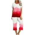 thumbnail image 1 of Blouses pour Femmes, Blouse Décontractée pour Femmes à Col Rond et Manches Courtes, Pantalon de Mode, Ensemble de Pyjama, 1 of 4