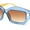 Blue Orange, variant on Womens Artsy Lipstick Hinge Beveled Mod Rectangle Sunglasses All Black