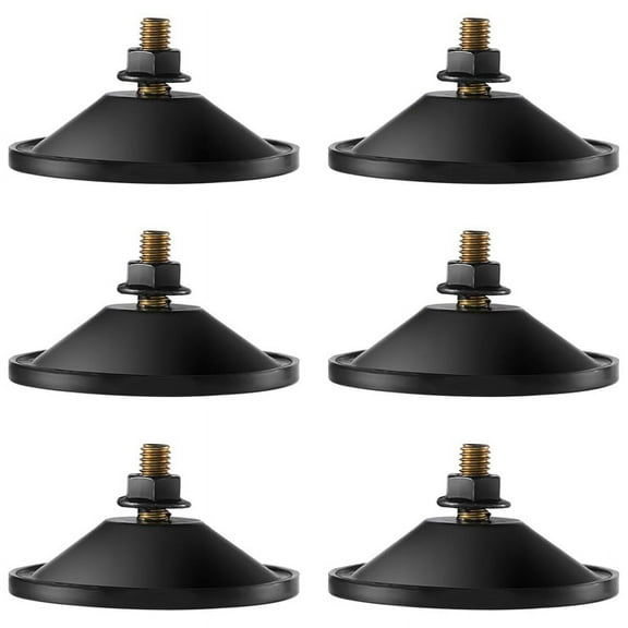 6Pcs Small Suction Cups, Strong Suction Cups for Glass, Black 2.2inch Window Sucker Pads with Screw