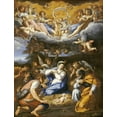thumbnail image 2 of French School 12x14 White Modern Wood Framed Museum Art Print Titled - The Adoration of The Shepherds, 2 of 4