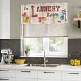 thumbnail image 5 of Laundry Room Valances for Windows, Decorative Rod Pocket Window Valance Curtains, Rustic Farmhouse Washing Machine Clothes Short Curtain Drapes for Kitchen/Living Room, 2 Panels, 54" W x 18" L, 5 of 8