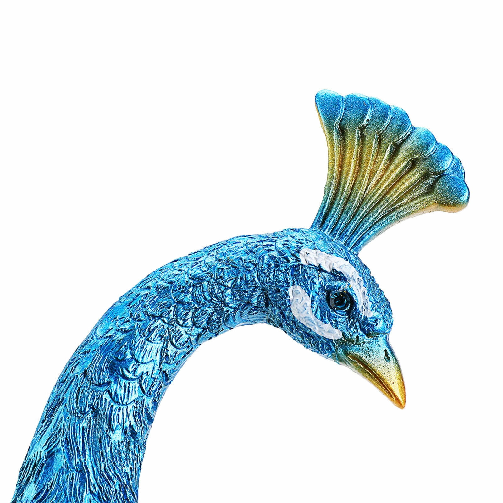 DENEST 8.26" 3D Peacock Shape Wall Clock Large Living Room Wall Watch Decoration Art