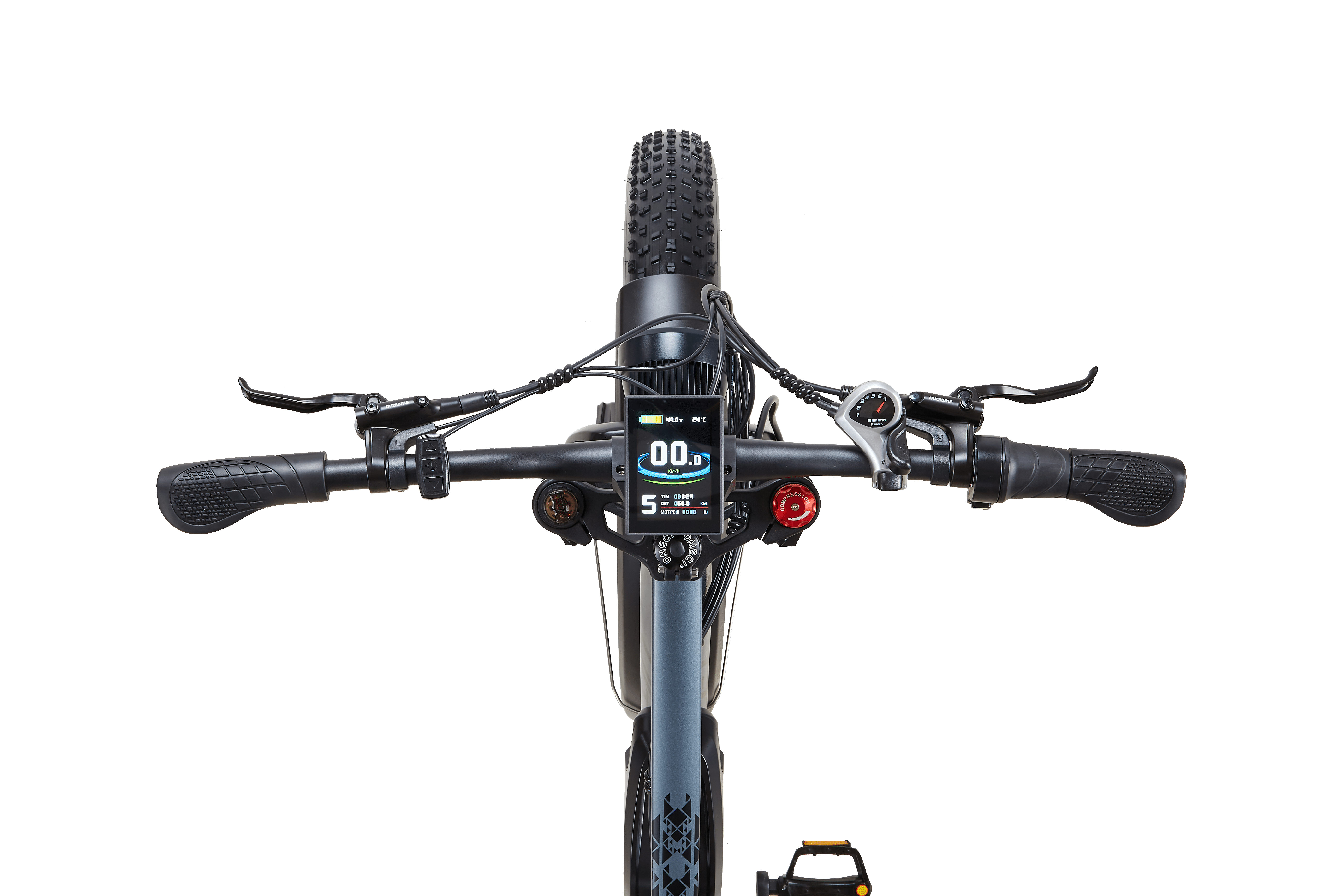 Electric Mountain Bike for Adults, 2000W Motor, 48V 25Ah Battery, 100 Miles Range, 24" Fat Tire All Terrain E Bike，Silver