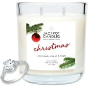 Jackpot Candles Christmas Candle with Ring Inside (Surprise Jewelry $15 to $5,000) Ring Size 8