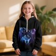 thumbnail image 2 of Pzuqiu Galaxy Wolf Boy's Hooded Sweatshirts 4-5 Lightness Comfortable Children's Long Sleeve Sweatshirt Practical Warm Fall Outfits Fashion Clothing Soft for Boys Teens Youth, 2 of 6