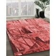 thumbnail image 3 of Ahgly Company Machine Washable Indoor Square Transitional Red Area Rugs, 5' Square, 3 of 7
