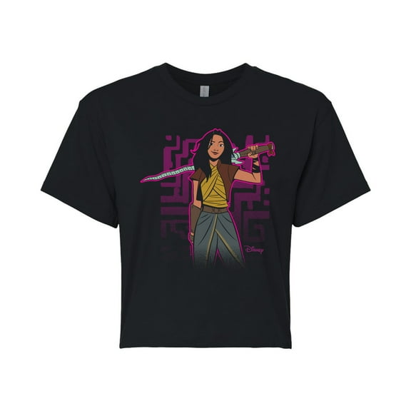 Raya and the Last Dragon - Raya Graphic Square - Juniors Cropped Cotton Blend T-Shirt