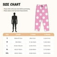 thumbnail image 2 of Pajama Pants Women - Pink And White Polka Dot Soft Breathable Sleep & Lounge Pants for Women, Comfy Casual Pj Pants Bottoms with Pockets, 2 of 7