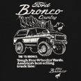thumbnail image 3 of Ford Bronco Country Tough Free Wheeling 1978 Muscle Shirt Vintage Truck Fan 4x4 Off Road Classic Car Show Men's, 3 of 7