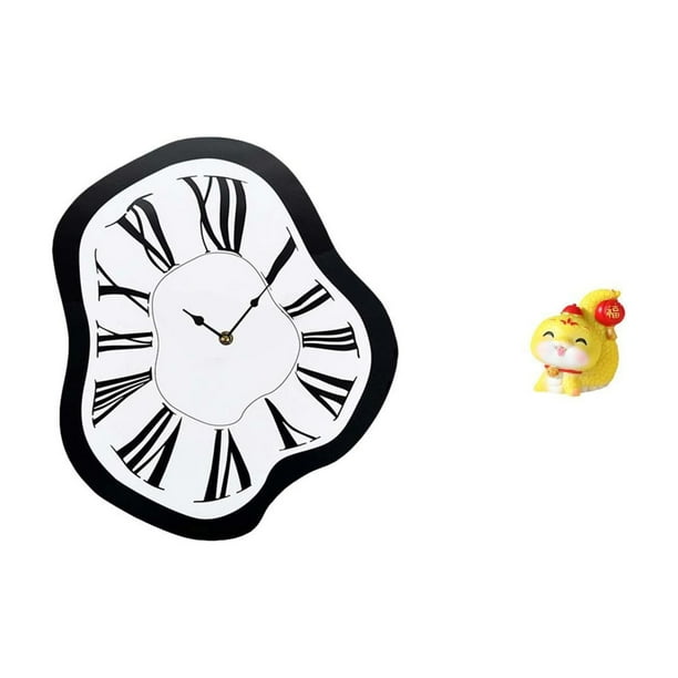 Reloj de pared interior nórdico con números , relojes distorsionados, reloj electrónico de lujo, estatua de serpiente de dibujos animados, resi