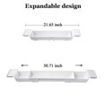 thumbnail image 2 of Expandable Drain Bath Shelf Caddy Tray, Multifunctional Plastic Bathtub Tray Bathroom Organizer Simple Stylish Bathtub Storage Rack for Candle Towel, Book, Wine, Phone, Shower, 2 of 8