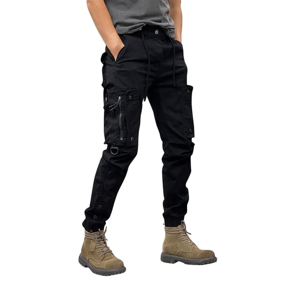 Men Baggy Casual Pants New Autumn Tactical Men Pants New Outdoor Waterproof Cargo Pants Men's Jogging Pants Male Loose Straight Trousers Large Size