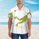 thumbnail image 2 of Balery Hunting Frog Camisas hawaianas de manga corta para hombre, camisas playeras de corte holgado, camisas de vacaciones con botones,Small, 2 of 7