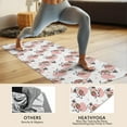 thumbnail image 4 of White Cow Strawberry Pattern Hot Yoga Mat Towel Non Slip for Hot Yoga - Quick-Drying Yoga Mat Cover with 4 Corner Pockets with Travel Bag - Hot Yoga Towel Non Slip 74"x26", 4 of 6
