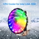 thumbnail image 2 of Enfriador de CPU SNOWMAN 120mm CPU Cooler Radiador PWM RGB Light 2 Heat Pipes para Intel LGA 2011 Hugtrwg  Para estrenar, 2 of 8