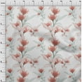 thumbnail image 4 of oneOone Velvet White Fabric Florals Dress Material Fabric Print Fabric By The Yard 58 Inch Wide, 4 of 7