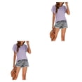 thumbnail image 3 of Qarigey Camiseta de mujer con volantes de Color sólido cuello estética linda blusa suelta fiesta noche Club verano Top niñas ropa Type3 NO3, 3 of 6