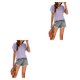 thumbnail image 1 of Sonducket Camiseta de manga corta para mujer, suéter calado bonito estético, blusa para fiesta, trabajo, verano, moda, Top, ropa elegante para Type3 NO3, 1 of 6