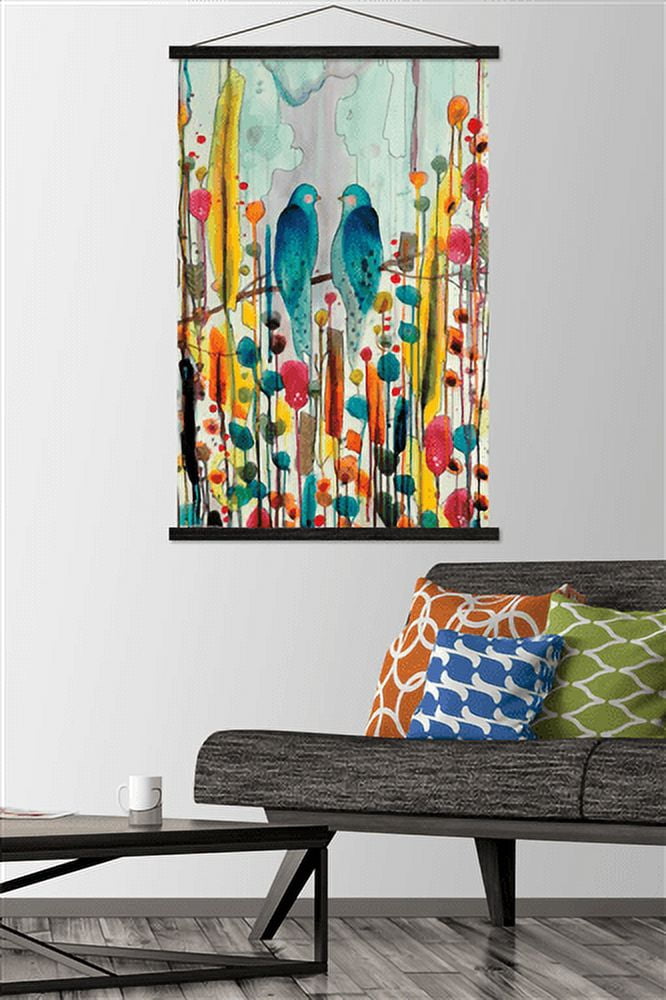 Sylvie Demers - Birds Wall Poster with Magnetic Frame, 22.375" x 34"