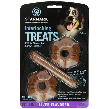 Medium Liver - STARMARK TCELKML Brown STARMARK INTERLOCKING TREATS LIVER MEDIUM BROWN