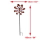 thumbnail image 2 of Escultura giratoria de viento con energía solar | Decoración de jardín para exteriores con luces LED | Adorno giratorio de dos niveles para patio, césped y jardín, 2 of 9