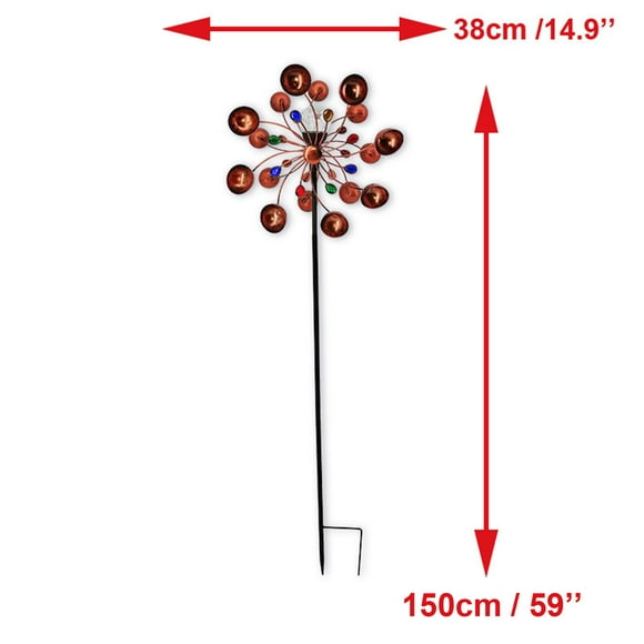 SDNall Outdoor Led Lights Outdoor Garden Decor Large Metal Wind-LED Outdoor Garden Decor Sculpture, Modern Outdoor Wind Spinner Light, Garden Art Decorative Ornament Metal Flowers Outdoor Decor