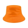 thumbnail image 4 of Xfvqtps Unisex Fisherman Hat Sun Hat Sun Protection Solid Color Simplicity Outdoor Travel Sunshade Fashion Versatile Breathable Beach Summer Bucket Hat Orange, 4 of 4