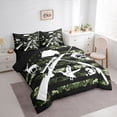 thumbnail image 2 of Erosebridal Teens Camo American Flag Twin Bedding Sets 7-Piece,Adults Fishing And Hunting Mallard Duck Big Bass Fish Bedding Comforter Set,Black Reversible, 2 of 6