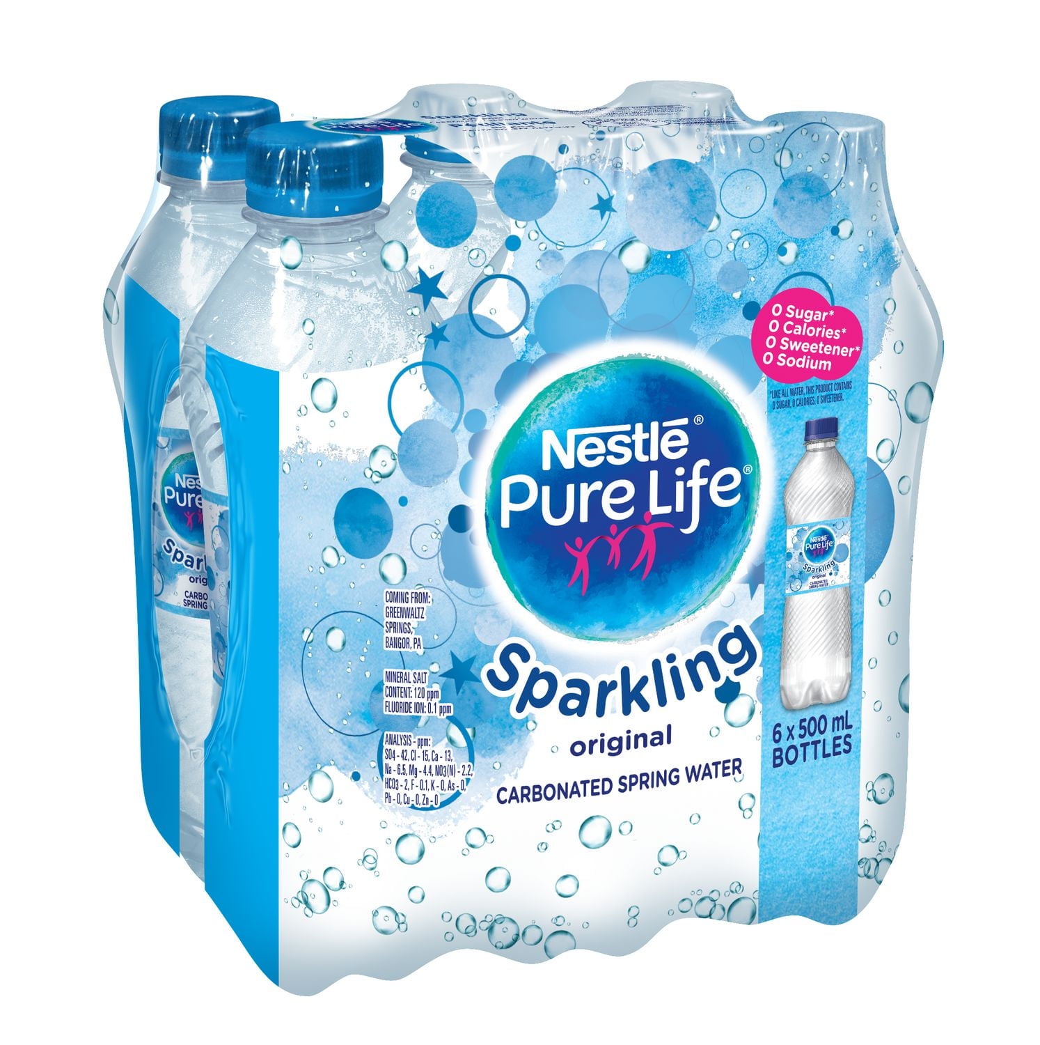 Nestle Pure Life Sparkling Carbonated Spring Water - Original