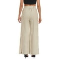 thumbnail image 4 of NECHOLOGY Womens Pants Women Casual Pants plus Size Long Women's Cotton Linen Elastic Womens Work Pants Office Casual Curvy Beige Medium, 4 of 5